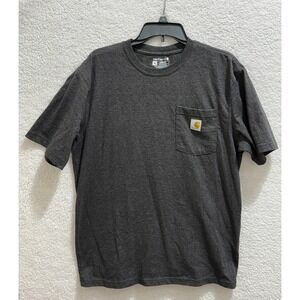 Carhartt K87 M Mens Dark Gray Short Sleeve Workwear Pocket T Shirt Size Medium‎